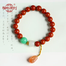 天然川料瓦西南红玛瑙手串手串女款原创设计文玩饰品首饰南红手串