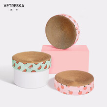 未卡（Vetreska）网红猫抓板桃子圆碗形猫抓盒耐磨瓦楞纸箱猫爪盆窝猫玩具用品
