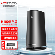 海康威视  H100豪华版 NAS网络存储个人云盘 家庭私有云 网盘 局域共享备份硬盘盒子 1G内存 豪华版-1G内存版  8 T（4T硬盘*2）