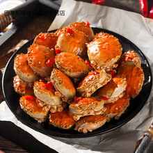 香辣蟹罐装 公母小螃蟹一元蟹熟食 麻辣海鲜大闸蟹切蟹全母蟹 全母香辣蟹350克