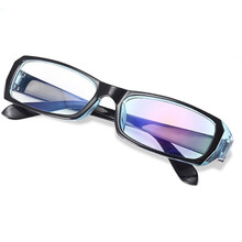 防辐射眼镜电脑镜潮男女款无度数平光镜抗疲劳防蓝光护目镜 外黑内兰 镜袋镜布