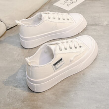 悟帆帆布鞋女鞋2021年夏季新款女士低帮小白鞋学生百搭板鞋女户外运动潮鞋ins布鞋女鞋子女 #大明&G016 白色 37