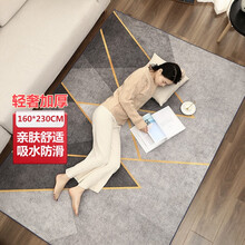 梦蜓 地毯160*230cm 北欧沙发茶几地垫卧室几何床边毯 客厅欧式简约现代防滑加厚满铺沙发家用地毯