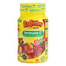 小熊糖L’ilCritters丽贵儿童复合维生素C补钙补锌搭配VD鱼油DHA软糖 美国进口 维生素C+锌软糖 60粒 2岁以上