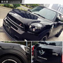 汽车改色膜全车身贴膜高亮光黑粉色膜汽车膜水泥灰车膜改色贴膜 亮光黑