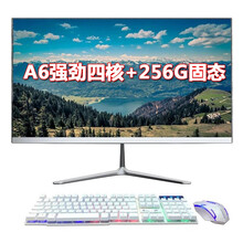 圣技仕一体机电脑24英寸窄边框曲面屏商务办公家用娱乐高清影视独显游戏AMD整机 四核A6/8G内存/256G固态 24英寸曲面窄边框