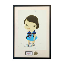 维格列艺术 Death NYC 签名限量版画 奈良美智系列家居装饰挂画 手工装裱 32*45cm 奈良美智×AJ