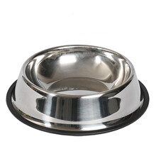 狗狗碗防打翻宠物碗猫粮碗宠物碗单碗不锈钢大号狗食盆大型犬狗盘 不锈钢纯色碗 XXL(适合30-60斤以内)