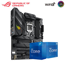 华硕B560主板 搭配英特尔11代11400F/11600/11700酷睿盒装CPU 台式机板U套装 【猛禽大板】ROG B560-F WIFI 单主板