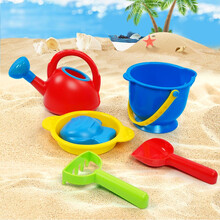 德国（Hape）儿童沙滩玩具戏水宝宝大号铲子小桶沙漏玩沙工具挖沙子 乐享沙滩套装  2岁+  E8178