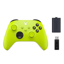 【新品】微软Xbox Series S/X无线控制器2020新款电脑PC蓝牙steam手柄 xbox 无线控制器【电光黄+二代无线接收器+专用充电电池】 国行