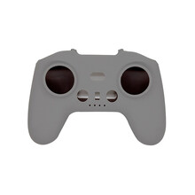 适用于大疆DJI FPV遥控器硅胶套穿越机体感手柄保护套防刮增高脚垫架控制器挂绳头带涂鸦天线增程配件 FPV灰色遥控器套