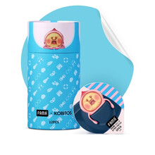 FAMA避孕套屁桃君超薄玻尿酸润滑安全套男女用情趣套套 屁桃君圆筒 中号光面 12只 蓝色