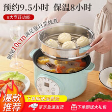 浩立德多功能电炒锅电煮锅电蒸锅迷你小电锅家用电热锅宿舍小锅多用途锅电火锅锅学生寝室一体不粘锅 北欧绿 24cm【微电脑款】无蒸笼-适合2-4人