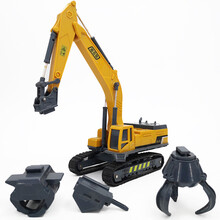 创育儿童钻地玩具破碎机玩具车钻地机抓木机碎石车修路车男孩工程车模型 工程车【一车三头】