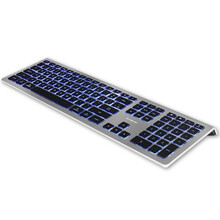 B.FRIENDit 巧克力键盘 超薄静音键盘 剪刀脚背光USB外接有线键盘笔记本台式电脑办公键盘 【Windows版】银黑色