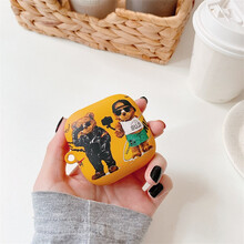 巴蒂尼 oppo enco w51保护套oppow51真无线蓝牙耳机壳盒个性创意个性潮牌硬壳可爱防摔 oppo w51硬壳【自拍小熊】+挂钩