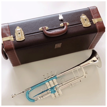 曲漾 镀银巴哈小号乐器降B调LT197S100雕花金键演奏初学好吹高音好上 镀银按键款  乐器