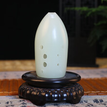 有机玉埙笔筒埙十孔双腔乐器初学者入门学生男女树脂勋 白玉色树脂埙F+书+锦盒