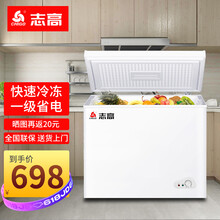 志高【送货上门】小冰柜家用小型迷你实用冷柜冷藏保鲜冷冻母乳卧式小冰箱 省电声音小制冷快  小巧不占地 【135升节能冰柜 全国联保 送货上门】