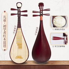 舒弗（LACHOUFFE）琵琶乐器演奏红木儿童成人考级初学者初学入门零基础民族乐器 儿童初学者红木琵琶(包+指甲+胶布+备用弦)