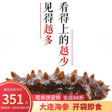 锦食湾  冷冻冷蒸即食海参深海底播即食大连海参特价鲜活海参生辽刺参 9A即食海参500g（8-12支）