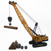创育儿童钻地玩具破碎机玩具车钻地机抓木机碎石车修路车男孩工程车模型 德立信-吊车+五木材