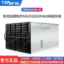 拓普（TOPAVID）SRB8L8548G-48盘50G万兆光纤磁盘阵列 影视制作万兆共享网络存储 标配国行480TB企业级存储容量（五年保修）