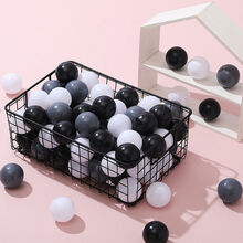 稚气熊海洋球无味婴儿家用室内儿童玩具球池宝宝彩色加厚波波球批发 黑白灰5.5CM200个