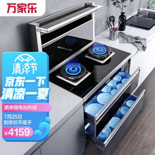 万家乐集成灶消毒款自动清洗5.0KW大火力 侧吸抽油烟机燃气灶一体灶消毒款LA3.2C(B)天然气