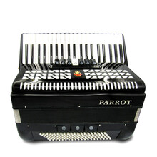 鹦鹉PARROT手风琴60bs96bs120bs三排簧四排簧乐器专业演奏 yw-827黑色120贝司