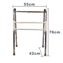残疾人助行器助力老人助步器走路拐杖辅助行走器步行车扶手架老年 半钢款