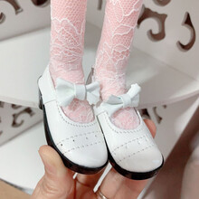 60厘米叶罗丽娃娃鞋子富华达芭比娃娃高跟鞋靴3分BJD/SD娃鞋 白色小蝴蝶结鞋 60厘米娃娃用鞋子