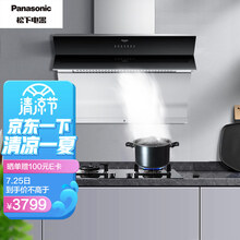 松下（Panasonic)侧吸式抽油烟机燃气灶具套装 21立方大吸力4.5KW烟灶套装 FV-A621C61+231