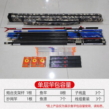 寻渔者 硬壳鱼竿包大容量多功能渔具包轻便型可装伞帆布包牛津布鱼杆包双肩手提防水鱼包 单层简易款鱼竿包