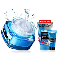 欧莱雅男士水能保湿润肤面霜保湿补水乳液滋润肤露护脸霜抹搽擦脸油男生秋冬季脸部护肤化妆品套装水能保湿