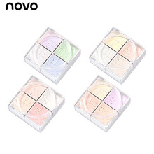 novo四宫格轻盈无痕定妆蜜粉 李佳琦定妆控油遮瑕保湿24小时散粉提亮显白 防水防汗四宫格四色闪粉 1#透明带闪
