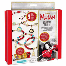 make it real施华洛世奇联名女孩DIY手工首饰手链护身符益智串珠玩具6-8-10岁生日礼物 【可做5款】花木兰首饰套装