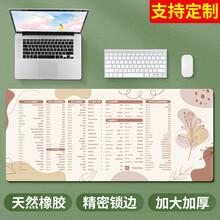 摩加快捷键大全鼠标垫软垫女超大护腕防滑定制书桌垫ins风电竞办公垫可爱游戏垫子gta5桌面垫男生学习 快捷键-莫兰迪 尺寸400*900mm厚度3mm
