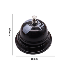 曲漾 会议桌按铃传菜钟厨房叫人铃吧台服务铃铛游戏比赛抢答提醒器 2号黑色按85MM