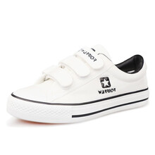 超市	
回力 Warrior 儿童校园小白鞋经典低帮魔术贴帆布鞋男女童中大童时尚透气运动休闲鞋 WZ-601 白色 35