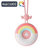 麦巧适（MAQUCC）挂脖风扇迷你儿童便携创意无叶小电扇静音挂脖子usb充电桌面户外随身 彩虹云朵