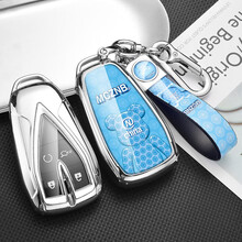 2021款长安逸动钥匙套欧尚UNIT包CS75plus壳CS35plus X5扣X7潮牌熊款时尚男女 长安C款/潮牌熊【蓝色熊】钥匙套+双扣