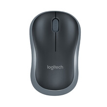 罗技/Logitech M185 鼠标 无线鼠标 办公鼠标 对称鼠标 黑色灰边 带无线2.4G接收器