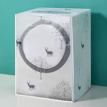 洗衣机罩防水防晒全自动滚筒上开盖布套海尔小天鹅松下美的三洋用 小鹿 前开盖 (加大)B款滚筒前开门60*65*85cm适用(8