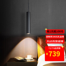 新特丽卧室床头吊灯单头简约现代吧台灯创意餐厅吊线灯 追光者 121372  6W