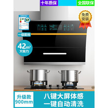 日本樱花油烟机家用侧吸式厨房大吸力吸油烟机双电机抽油烟机TD 升级款烟机+7.2w九腔灶 包安装