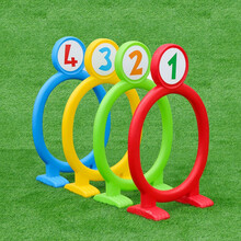 幼儿园拱形门 幼儿园户外跨栏儿童钻山洞拱形门塑料钻洞幼儿园钻圈体育器材玩具 数字钻洞(一套四个)