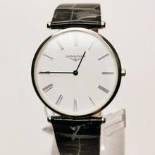 【二手99新】浪琴优雅系列中性石英36毫米鳄鱼皮  L4.755.4.11.2腕表（现货）