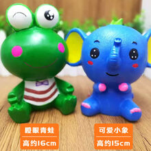 石膏娃娃涂色 儿童手工diy彩绘石膏娃娃 涂色公仔搪胶存钱罐绘画白胚搪瓷玩具 动物套装【+2套12色料4只画笔】